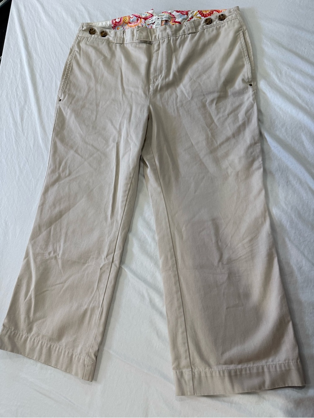 Tommy Hilfiger Beige Straight-Leg Chinos